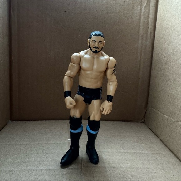 Mattel Other - Austin Aries WWE Mattel Wrestling Action Figure Black Blue Trunks‎ 2012 0427OB